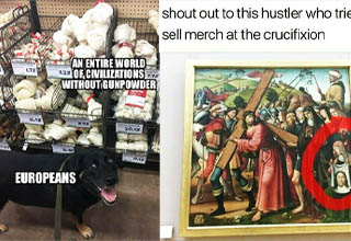 Funny <strong><a href="https://www.ebaumsworld.com/pictures/30-history-memes-to-make-you-think/86975448/">history memes</a></strong> are the best way to learn more about our wacky world's rich and surprisingly inaccurate history. 




