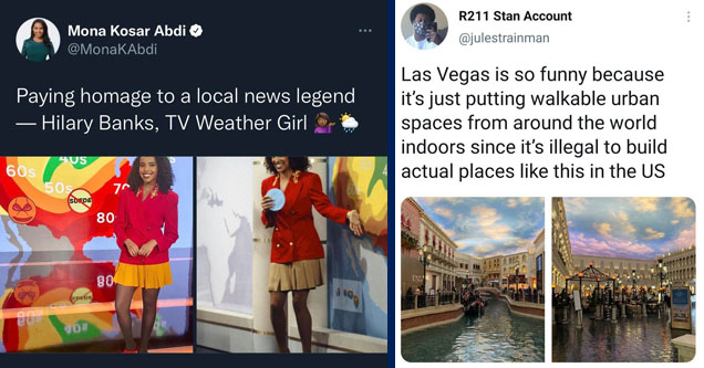 media - @@ Mona Kosar Abdi Paying homage to a local news legend Hilary Banks, Tv Weather Girl 40 4US 60s 50 7 Suede 80 804 enabe Co 08 102921 Twitter for iPhone | outdoor gondola rides - R211 Stan Account Las Vegas is so funny because it's just putting wa