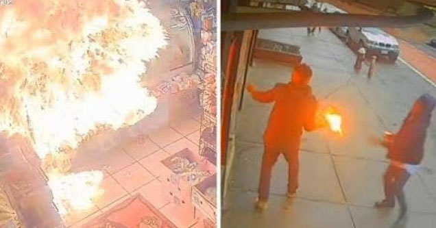 man throws molotov cocktail into brooklyn deli