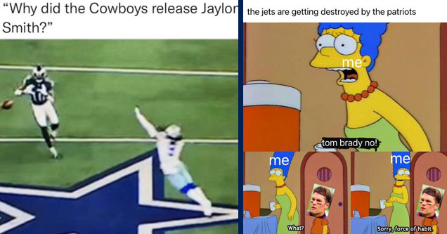 did the cowboys release smith - 'Why did the Cowboys release Jaylon Smith? | powerpuff girls live action meme - the jets are getting destroyed by the patriots mes tom brady no! me me What? Sorry force of habit.