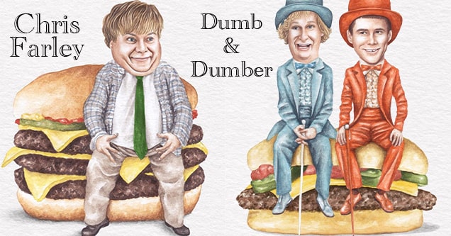 Chris farley and dumb and dumber painting