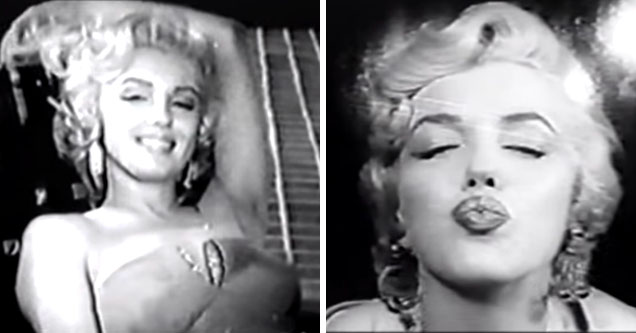 Marilyn Monroe in bathing suit | Marilyn Monroe kisses camera