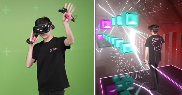 Beat Saber VR looks like a free mobile game from 2009