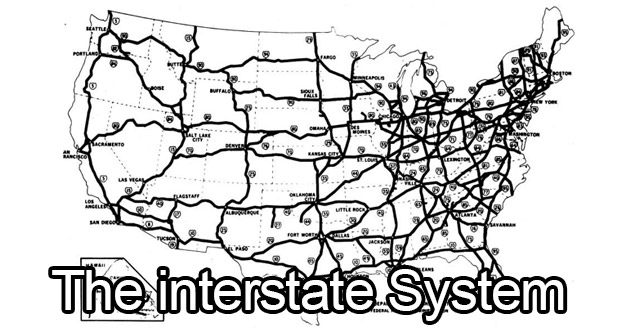 a map of the US interstate system