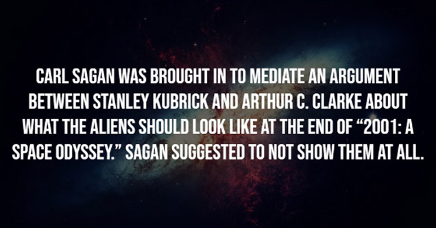 a fact about carl sagan being a movie consultant about aliens