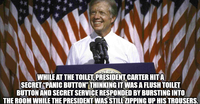 american flag banner - Ant Of While At The Toilet, President Carter Hit A Secret Panic Button