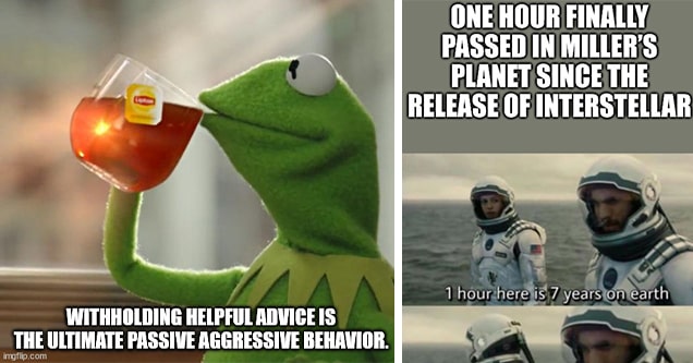 kermit and interstellar meme