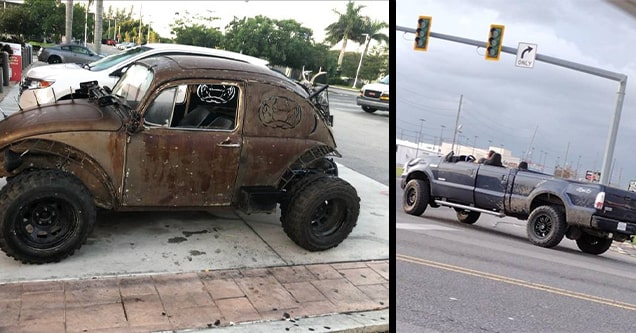 bug car and no room truck