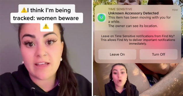 tiktok woman shares strange video of a notification she got while traveling