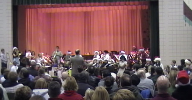 elementary school band covers jingle bells