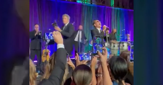 Will Ferrell plays cowbell for Marc Anthony