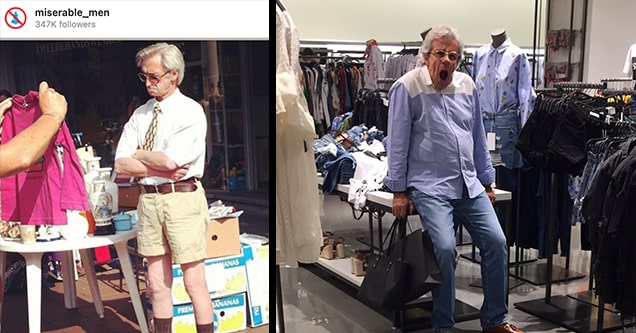 33 Pics of Miserable Dudes Who Were Forced to Go Shopping with Their Girl