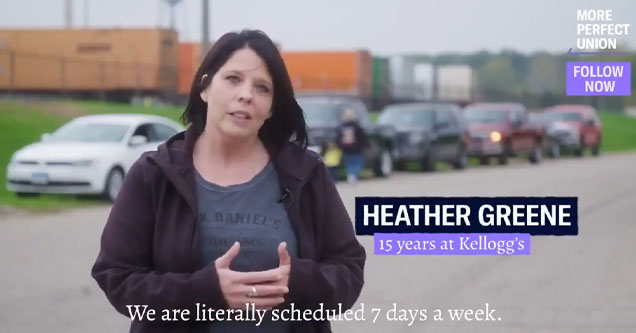 Striking Kellogg's worker Heather Greene explains why they're on strike