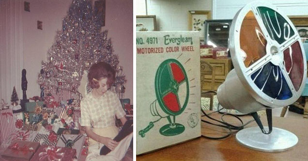 vintage aluminum christmas tree | No. 4971 Evergleam Motorized Color Wheel