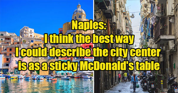 Naples Italy -  the city center is like a sticky McDonald's table