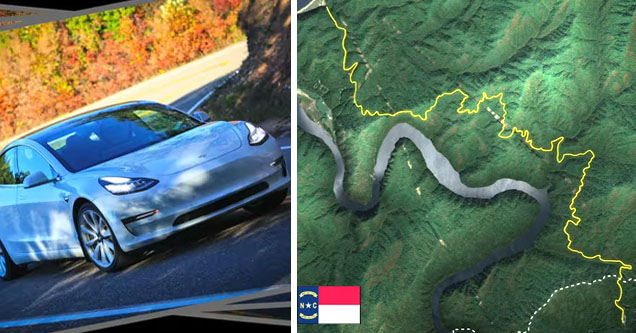 Tesla | Dragon's Tail road in Tennessee