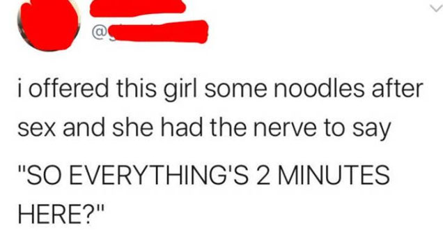 a funny tweet about a savage roast after sex