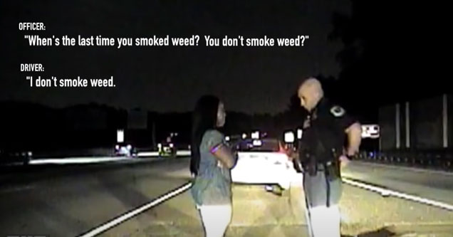 a cop giving a driver a DUI test