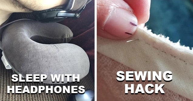 sleeping and sewing hacks