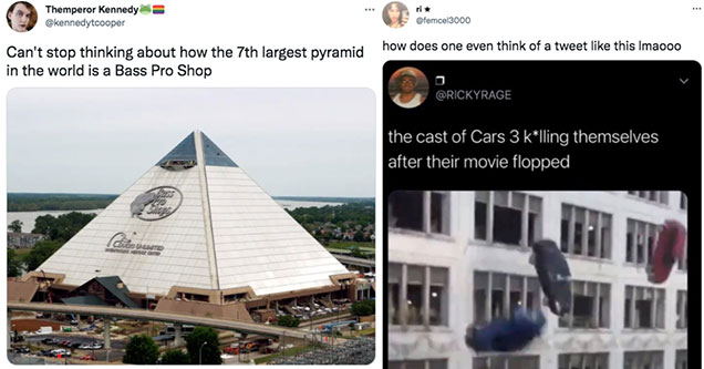 the best tweet of 2021 -  bass pro shop pyramid