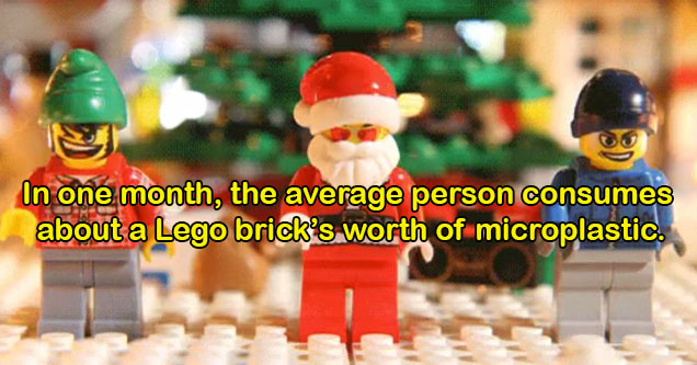 freaky facts -  people swallow about one lego brick of plastic a month