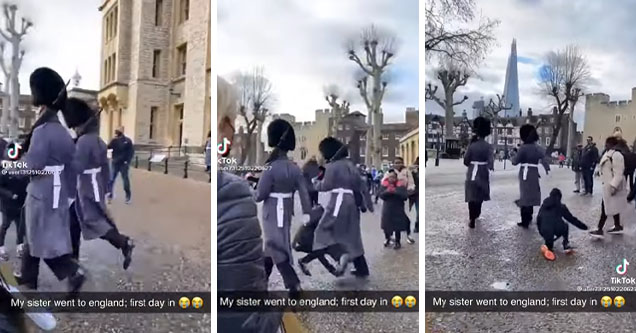 Queen's Guard tramples kid who got in their way