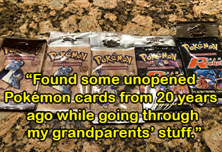 You know you're old when things from your childhood can be considered 'lost relics', but hey, it is what it is. <br><br> Try to not be jealous, and while not everyone was lucky enough to find an old soda or a pristine pack of Pokemon cards, they did stumble on some pretty cool items from the past. 
