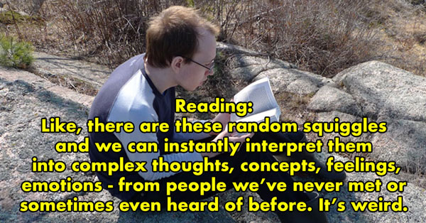 thoughts that don't make sense - the concept of reading