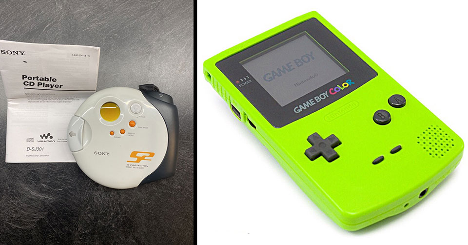 sony walkman and gameboy color