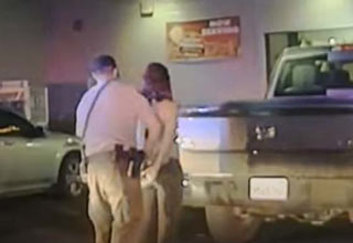 a woman getting arrested for hertz rental car