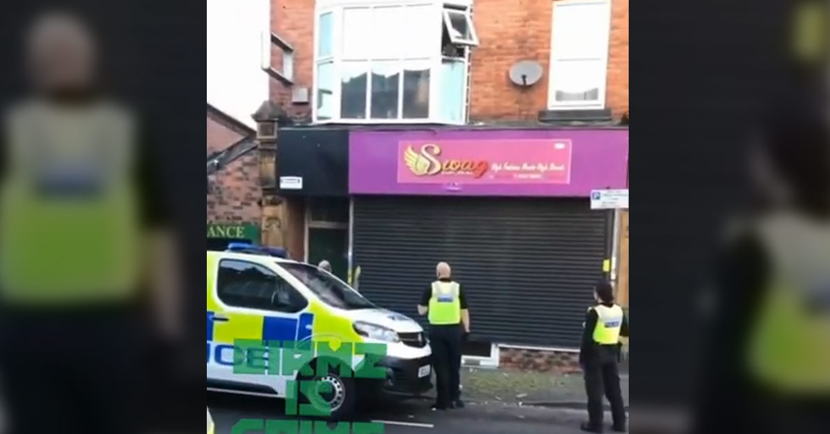 dude throws weed out the window, but cops are waiting just below