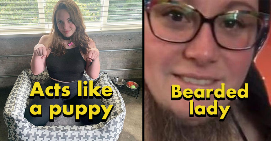 bearded lady and puppy fetish