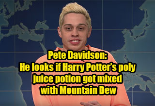 Pete Davidson -  looks like a haryy potter look a like