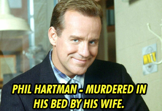 Phil Hartman - murdered in his bed by his wife.