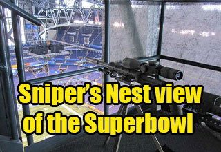 sniper view of the super bowl