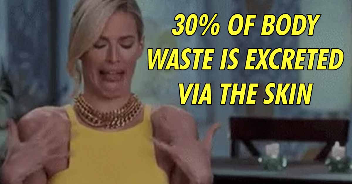 cooties gif - 30% of body waste is excreted via skin