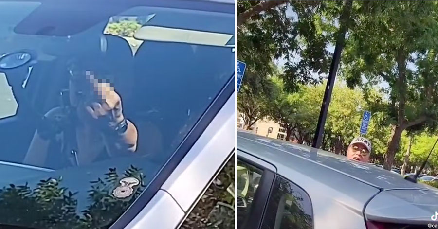 crazy karen flips out at woman for parking in handicap spot, turns out she's handicap