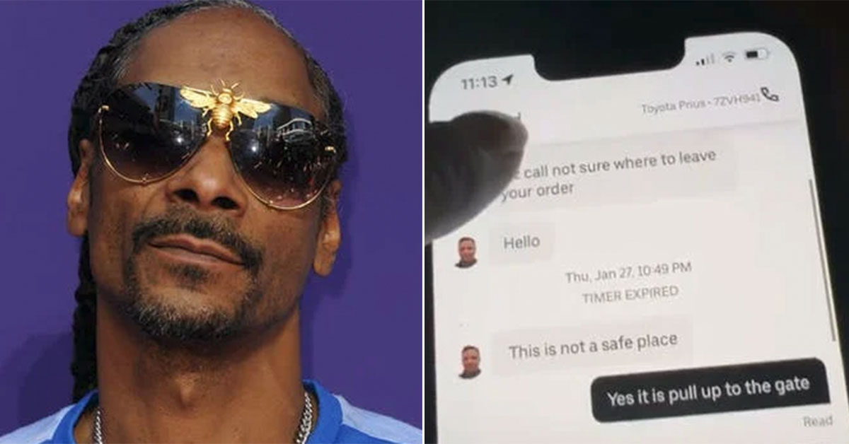 Snoop Dogg puts Uber Eats driver on blast