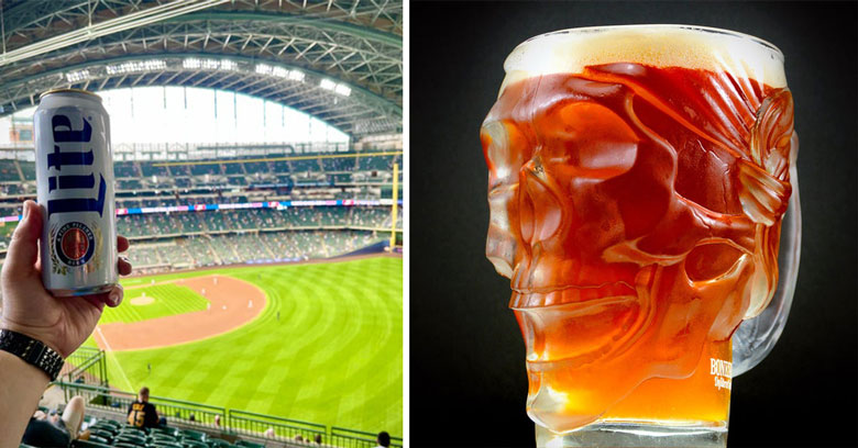 ballpark beer and skull