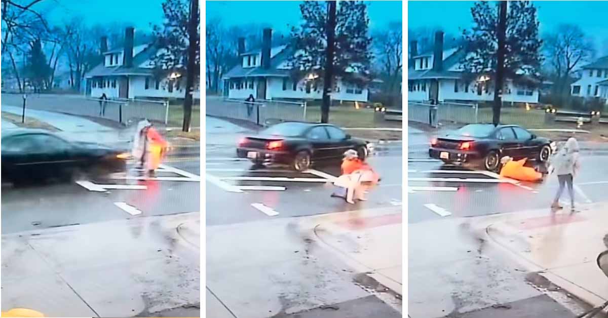 annette goodyear, crosswalk guard, saves child from oncoming car