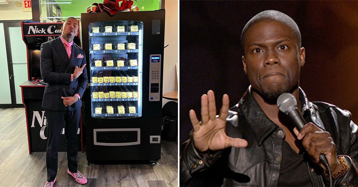 Kevin Hart gifts Nick Cannon condom vending machine