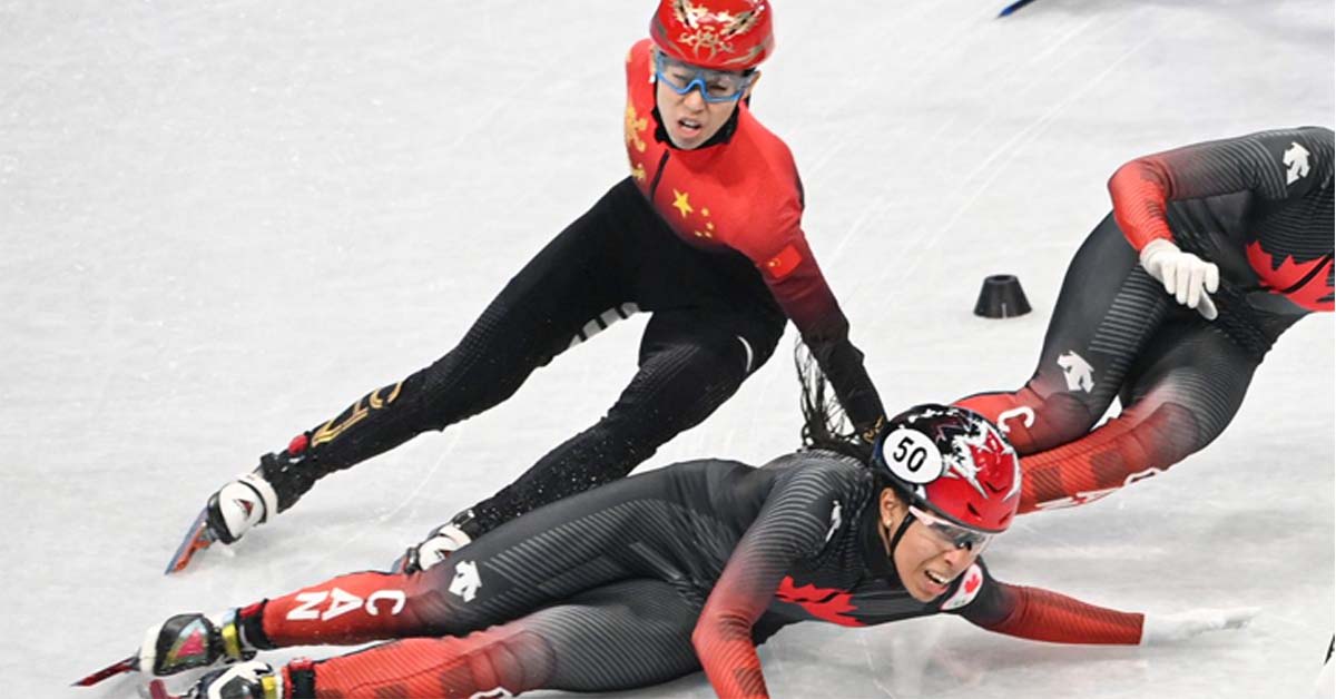 Fan Kexin Tripping Alyson Charles during Olympics 2022