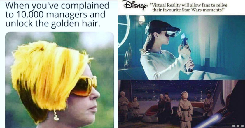 funny gaming memes - Star Wars meme -  level 1,000 Karen with gold hair