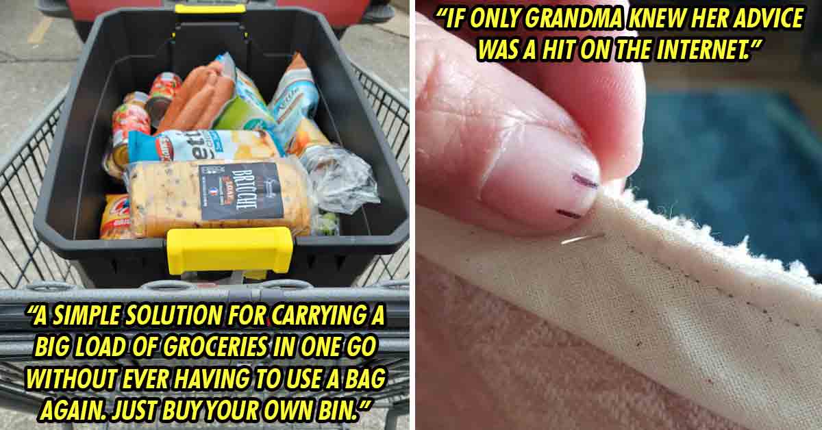 vehicle - A simple solution for carrying a big load of groceries in one go without ever having to use a bag again. Just buy your own bin. | sew in a straight line -If only grandma knew her advice was a hit on the internet. |