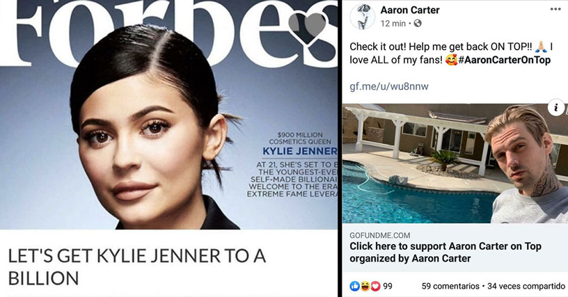 aaron carter and kylie jenner gofundme