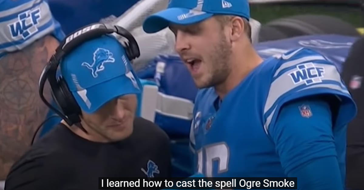 the detroit lions qb talking to the coach				           nfl 2022 bad lip reading the bad lip reading funny nfl video