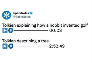 SparkNotes (yes that <strong><a href="https://www.instagram.com/sparknotes_/" target="_blank">SparkNotes</a></strong>) has travelled with us into 2022 and is teaching new generations the only way they know how...memes.
<br>
<br>
I remember it like was yesterday. Using SparkNotes to get out of reading in high school. Using SparkNotes to get out of reading in <strong><a href="https://www.ebaumsworld.com/pictures/42-memes-about-college-life/86961192/" target="_blank">college</a></strong>. SparkNotes and I were best friends.
<br>
<br>
Now they're back creating some of the dankest memes on the internet. They've got the best literary memes in the game. Including riffs on 'The Great Gatsby', Shakespeare, Edgar Allan Poe, 'Frankenstein', and a plethora of others.
<br>
<br>
Honestly it's a brilliant idea, because if I had to read some of this stuff today, I simply wouldn't. So without further ado, here are some of the best memes courtesy of SparkNotes.