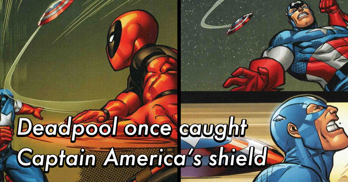 deadpool catches shield