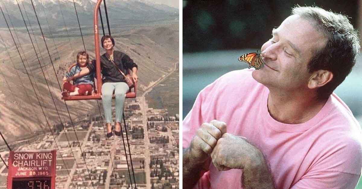 vintage chair lift, robin williams butterfly