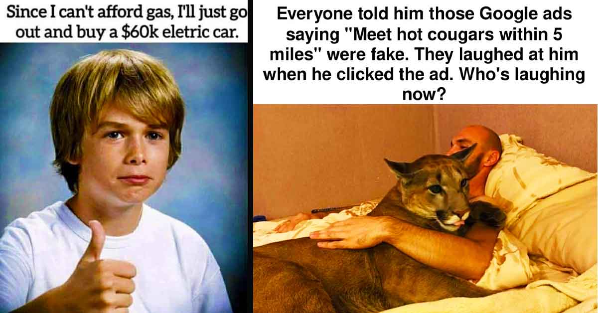 gasoline meme, cougar meme